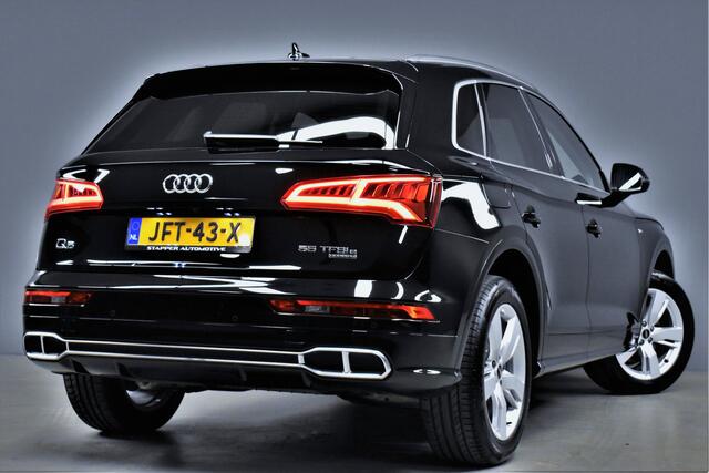 Audi Q5 55 TFSIe 367pk Quattro S-line 1e Eig. Dealer OH Trekhaak/Keyless/Camera/Navi/Led/Leer/Stoelverw./Pdc/Lmv''