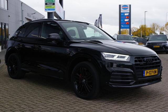 Audi Q5 2.0 TFSI 252 PK Quattro Sport S Line Black Edition, Trekhaak, Panoramadak, Leder-Alcantara, Camera