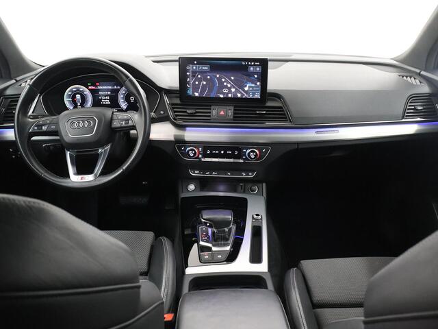 Audi Q5 Sportback 50 TFSI e S edition | Panoramadak | Live Cockpit | Sportstoelen | Camera | DAB | Apple CarPlay/Android Auto | Stoelverwarming | Adaptieve Cruise Control | Ele. kofferdeksel | Ele. wegklapbare Trekhaak |
