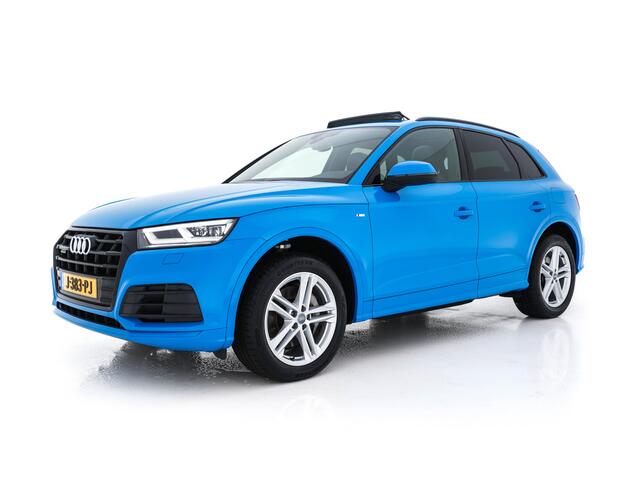 Audi Q5 50 TFSI e quattro S edition (INCL.BTW) *PANO | LEATHER-FABRIC | FULL-LED | DIGI-COCKPIT | NAVI-FULLMAP | HEATED-SPORTSEATS | KEYLESS | DAB+ | CAMERA | PRIVACY-GLASS | SHIFT-PADDLES | ECC | PDC | CRUISE | 19''ALU*
