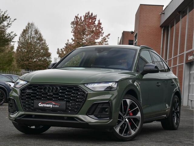Audi Q5 Sportback 55 TFSI e 367PK S-Line Pano Matrix-LED Luchtvering Dodehoek Sfeerverl RS-zetels Districtgrun!