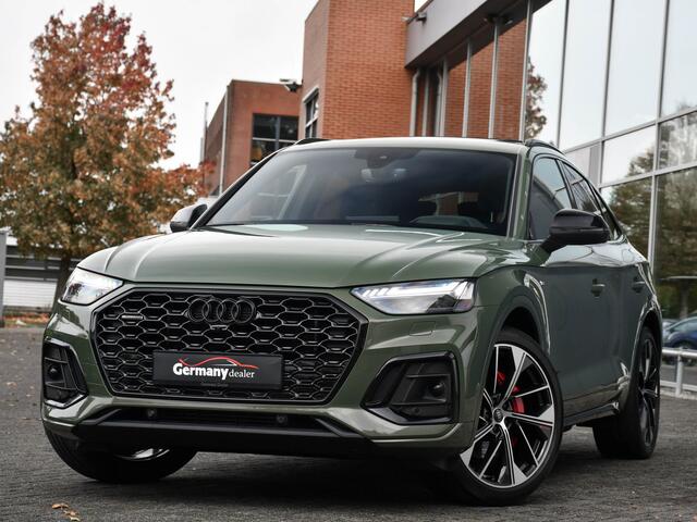 Audi Q5 Sportback 55 TFSI e 367PK S-Line Pano Matrix-LED Luchtvering Dodehoek Sfeerverl RS-zetels Districtgrun!
