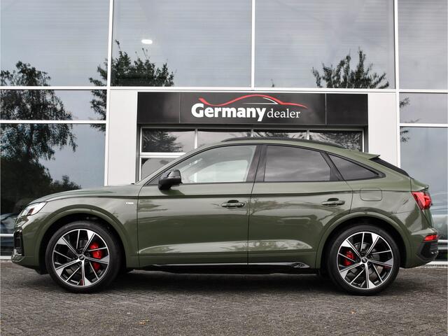 Audi Q5 Sportback 55 TFSI e 367PK S-Line Pano Matrix-LED Luchtvering Dodehoek Sfeerverl RS-zetels Districtgrun!