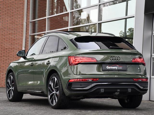 Audi Q5 Sportback 55 TFSI e 367PK S-Line Pano Matrix-LED Luchtvering Dodehoek Sfeerverl RS-zetels Districtgrun!