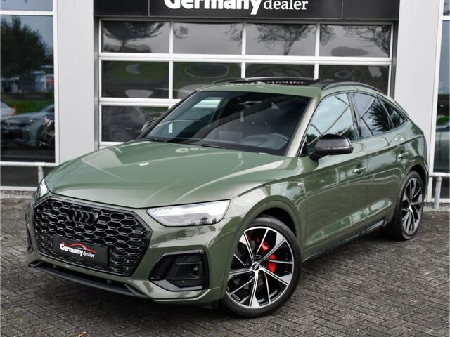 Audi Q5 Sportback 55 TFSI e 367PK S-Line Pano Matrix-LED Luchtvering Dodehoek Sfeerverl RS-zetels Districtgrun!