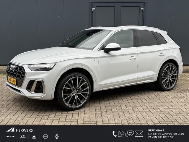 Audi Q5 55 TFSI e Quattro S line 367pk / SOH 100% / S-Line / 22" velgen / Panoramadak / Wegklapbare Trekhaak (2.000 trekgewicht) / Android Auto / Apple Carplay /