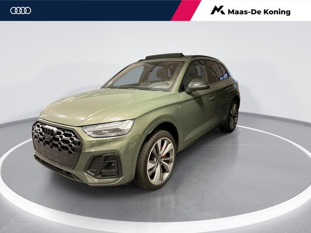 Audi Q5 55 TFSIe 367pk S-tronic Quattro Competition · Panoramadak · 360 Camera · Wegklapbare Trekhaak · Alarm · Dodehoeksensor · Matrix LED · 21'' Inch · Garantie t/m 24-06-2030 of 100.000km