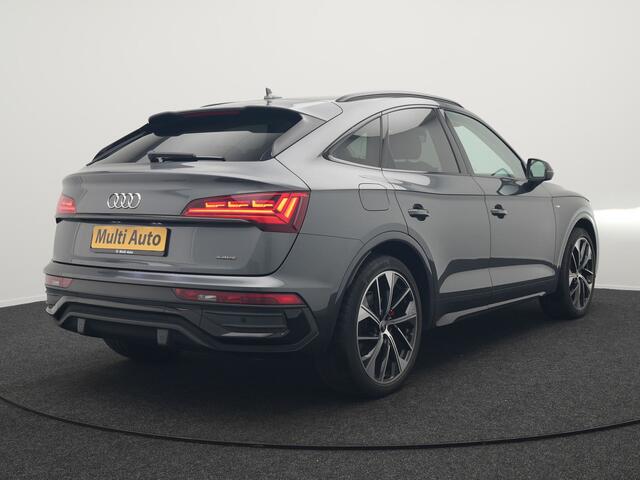Audi Q5 Sportback 50 TFSI e S Line Plug In Hybrid 300pk Dealer O.H PHEV | Luchtvering | Matrix LED | 21"Audi Sport L.M | Sfeerverlichting | Lederen Sportstoelen Verwarmd | Cruise Control | Navigatie | Virtual | DAB |