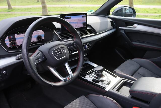 Audi Q5 50 TFSI e S-Line Optiek Matrix LED/Luchtvering/Keyless/Leder/Camera/MMI+/Virtual Cockpit/ACC/Headup/19"