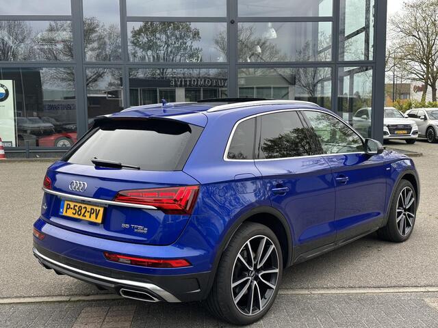 Audi Q5 55 TFSI e S LINE QUATTRO FULL OPTION| QUATTRO| CARBON PAKKET| NAPPALEER| PANO|LUCHTVERING| B&O AUDIO| HEAD-UP DISPLAY| ELEK. TREKHAAK| 360 CAMERA| VOORRUITVERWARMING| MASSAGE STOELEN| MATRIX| ADAPTIVE CRUISE, ETC...|