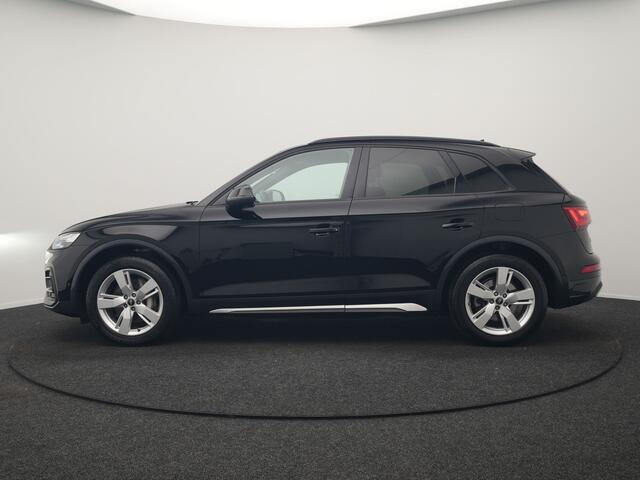 Audi Q5 50 TFSI e S Line FACELIFT PHEV 300pk Dealer O.H. | Luchtvering | Adaptive Cruise | Matrix Led | 360 Camera | Sportstoelen Verwarmd | Sfeerverlichting | Blis | Park Assist | Navigatie | DAB | Standkachel | Plug In Hybrid |
