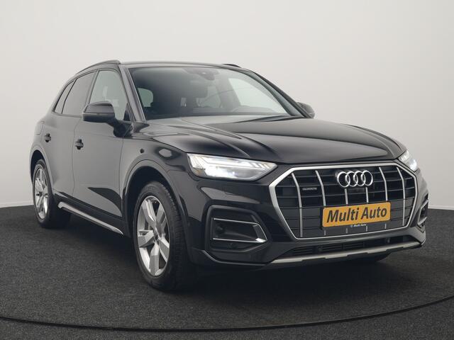 Audi Q5 50 TFSI e S Line FACELIFT PHEV 300pk Dealer O.H. | Luchtvering | Adaptive Cruise | Matrix Led | 360 Camera | Sportstoelen Verwarmd | Sfeerverlichting | Blis | Park Assist | Navigatie | DAB | Standkachel | Plug In Hybrid |