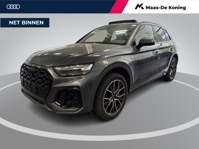 Audi Q5 50 TFSIe 299pk S-Tronic S Edition Competition · Panoramadak · Camera · Inklap. Trekhaak · Stuurwielverwarming · Dodehoeksensor · ACC · Apple/Android Car Play ·