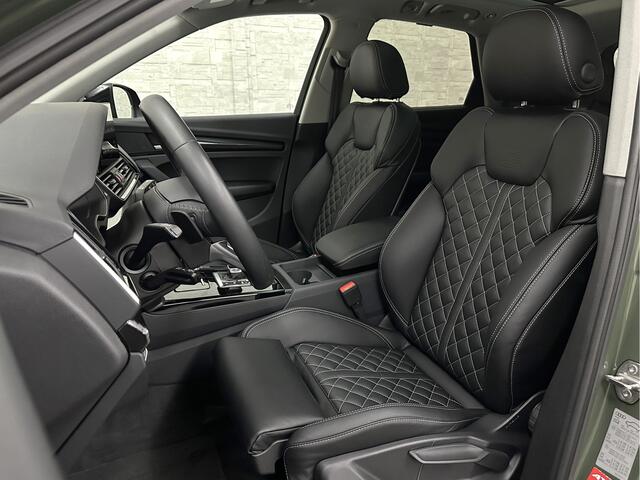 Audi Q5 50 TFSI e #RS-Leder | Panorama | ACC | Carbon | Virtual-Cockpit | 3-Zone Clima | Carplay | Zonwering | Getint Glas | Black-Optic | Lane-Assist | Stoelverwarming | District Green | Rijklaar incl. Bovag garantie |