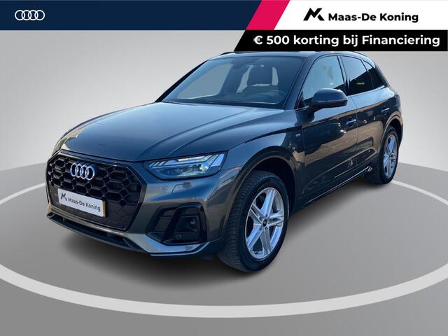 Audi Q5 50TFSIe 220KW/299PK S-edition · Panoramadak · Camera + parkeersensoren · Trekhaak ·