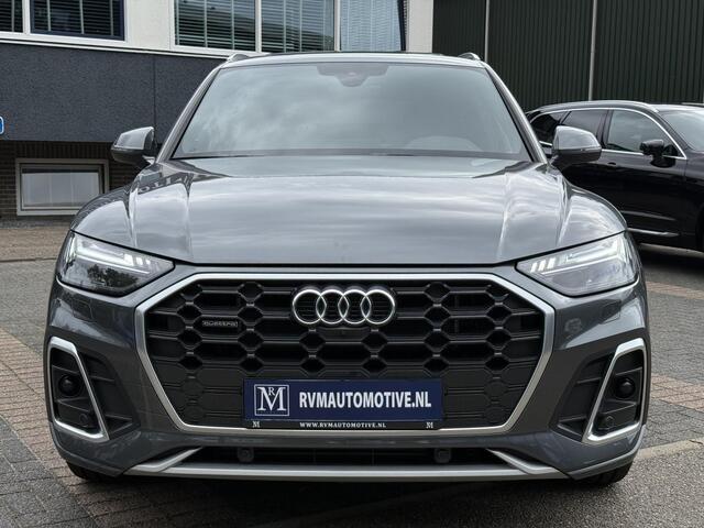 Audi Q5 55 TFSI e S edition S-LINE BINNEN + BUITEN |LUCHTVERING| ELEKTRISCHE TREKHAAK| 360 CAMERA| PANO| DODE HOEK SENSOR| ELEK. STOELEN | MATRIX| RECENT NOG ONDERHOUD GEHAD|