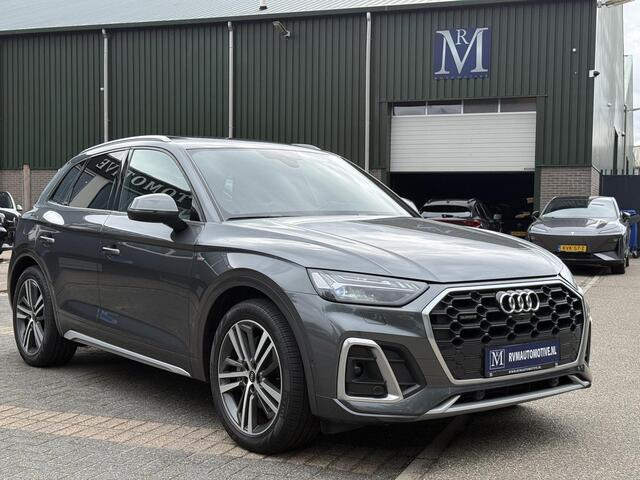 Audi Q5 55 TFSI e S edition S-LINE BINNEN + BUITEN |LUCHTVERING| ELEKTRISCHE TREKHAAK| 360 CAMERA| PANO| DODE HOEK SENSOR| ELEK. STOELEN | MATRIX| RECENT NOG ONDERHOUD GEHAD|