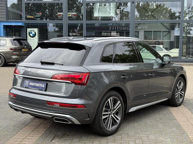 Audi Q5 55 TFSI e S edition S-LINE BINNEN + BUITEN |LUCHTVERING| ELEKTRISCHE TREKHAAK| 360 CAMERA| PANO| DODE HOEK SENSOR| ELEK. STOELEN | MATRIX| RECENT NOG ONDERHOUD GEHAD|