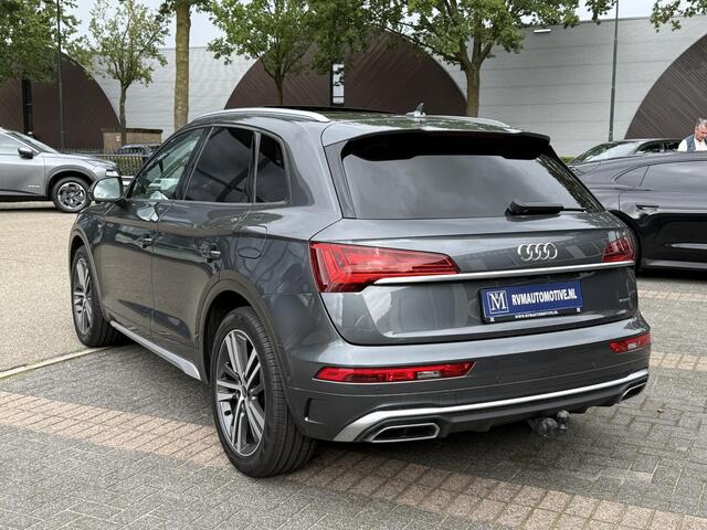 Audi Q5 55 TFSI e S edition S-LINE BINNEN + BUITEN |LUCHTVERING| ELEKTRISCHE TREKHAAK| 360 CAMERA| PANO| DODE HOEK SENSOR| ELEK. STOELEN | MATRIX| RECENT NOG ONDERHOUD GEHAD|
