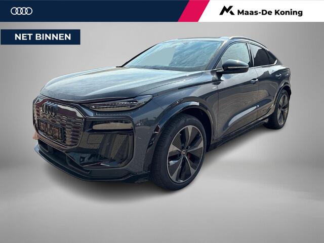 Audi Q6 Sportback e-tron S edition performance 100 kWh / 306pk · SOH 97,5% · Panoramadak · 360 Camera · Inklap. Trekhaak · Stuur- & Stoelverwarming · Elek. Voorstoelen + Geheugen & Massage · Garantie t/m 17-06-2030 of 100.000km