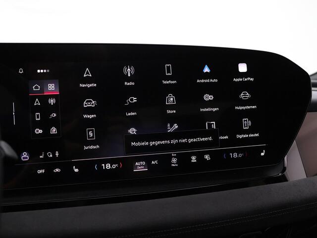 Audi Q6 Sportback e-tron S edition performance 100 kWh / 306pk · SOH 97,5% · Panoramadak · 360 Camera · Inklap. Trekhaak · Stuur- & Stoelverwarming · Elek. Voorstoelen + Geheugen & Massage · Garantie t/m 17-06-2030 of 100.000km