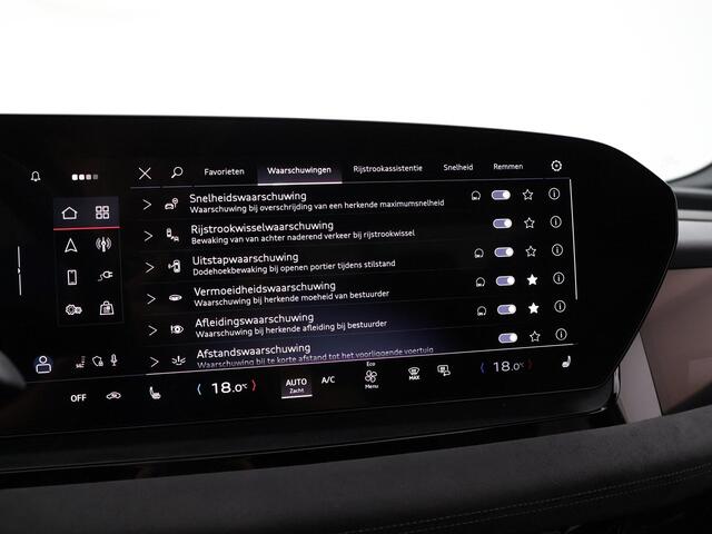 Audi Q6 Sportback e-tron S edition performance 100 kWh / 306pk · SOH 97,5% · Panoramadak · 360 Camera · Inklap. Trekhaak · Stuur- & Stoelverwarming · Elek. Voorstoelen + Geheugen & Massage · Garantie t/m 17-06-2030 of 100.000km