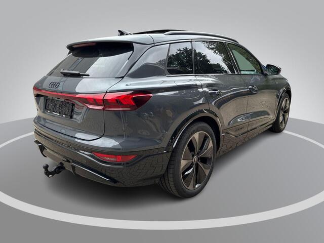 Audi Q6 e-tron S edition 83 kWh 252pk · Panoramadak · Inklap. Trekhaak · Luchtvering · 360 Camera · Matrix LED · Elek. Stoelen + Geheugen Bestuurder · Garantie t/m 19-06-2030 of 100.000km