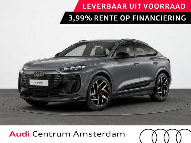 Audi Q6 Sportback e-tron S edition e-tron 83Kwh 252 pk | Glazen panoramadak | Trekhaak, mechanisch draaibaar | Exterieurpakket zwart | S line zwart leder-kunstleder |