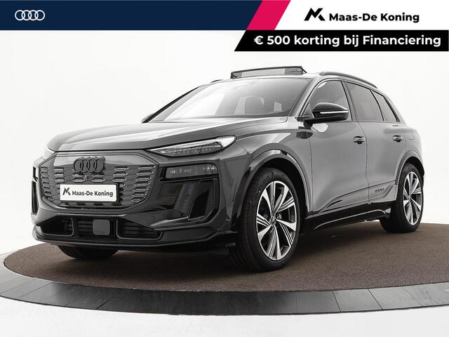 Audi Q6 SQ6 e-tron SQ6 quattro 100 kWh 490pk · SOH 98% · Panoramadak · 360 Camera · Inklapbare Trekhaak · Warmtepomp · Elek. Stoelen + Geheugen · Garantie t/m 06-10-2030 of 100.000km