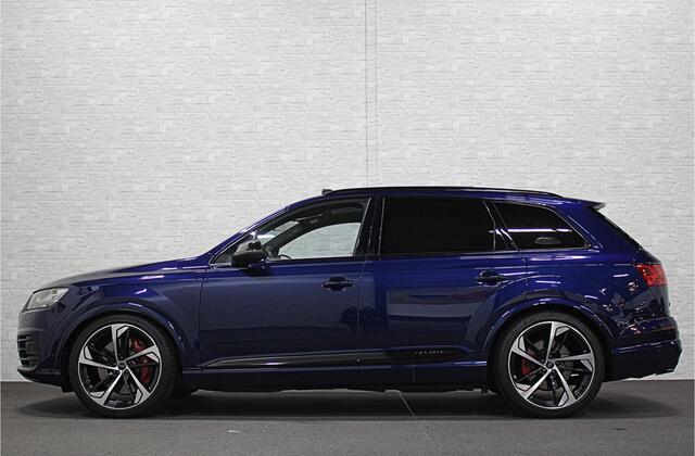 Audi Q7 SQ7 V8 4.0 TDI | 360 View | Carbon | ACC | Panorama | Soft-Close | Head-Up | Nachtzicht | Trekhaak | Luchtvering | BOSE | Keyless-Entry | Memory | 4-Zone Clima | Stoelverwarming V+A | Standkachel | ISO-Glas | Sfeerverlichting | Tour-Pakket | DAB | Draadlo