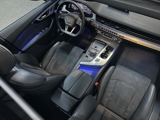 Audi Q7 SQ7 V8 4.0 TDI | 360 View | Carbon | ACC | Panorama | Soft-Close | Head-Up | Nachtzicht | Trekhaak | Luchtvering | BOSE | Keyless-Entry | Memory | 4-Zone Clima | Stoelverwarming V+A | Standkachel | ISO-Glas | Sfeerverlichting | Tour-Pakket | DAB | Draadlo