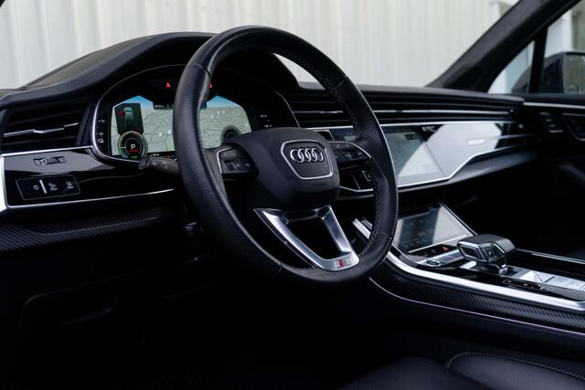 Audi Q7 60 TFSI e Quattro S-line 462pk ACC Pano Matrix Massage Memory 360 Head Up Alcantara Hemel Ambient. Trekhaak