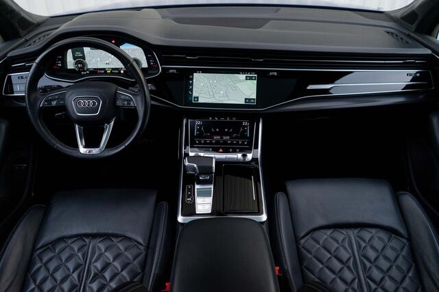 Audi Q7 60 TFSI e Quattro S-line 462pk ACC Pano Matrix Massage Memory 360 Head Up Alcantara Hemel Ambient. Trekhaak
