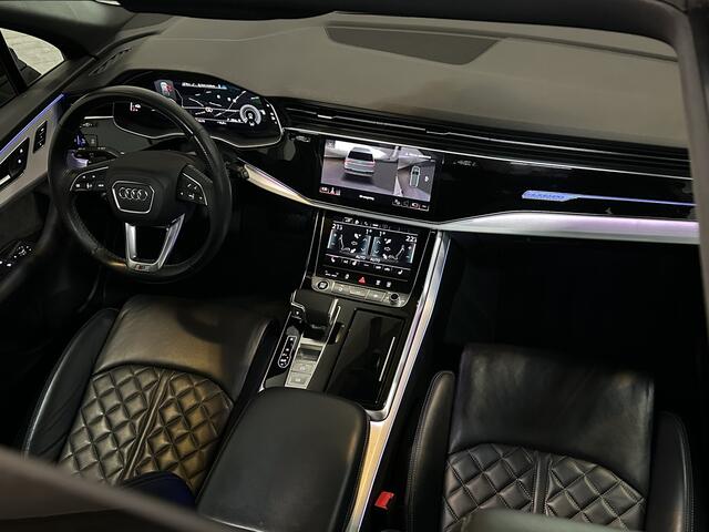 Audi Q7 3.0 V6 381pk Hybrid S-Line Sportpack | RS-Stoelen | 360 cam | ACC | Panodak | Laser | Softclose | Ambiente Led | Stuur verwarming | Memory | Zonneschermen | Black optic | Bovag garantie.