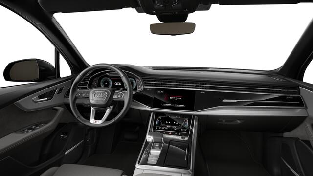 Audi Q7 55 TFSI e quattro 394 Tiptronic Pro Line S Automaat | Privacy glas (donker getint) | Optiekpakket zwart plus | Vierwielbesturing | Automatisch dimmende binnenspiegel | Achteruitrijcamera | Parkeerhulp voor en achter | Achterbank plus | Sportstoelen plus v