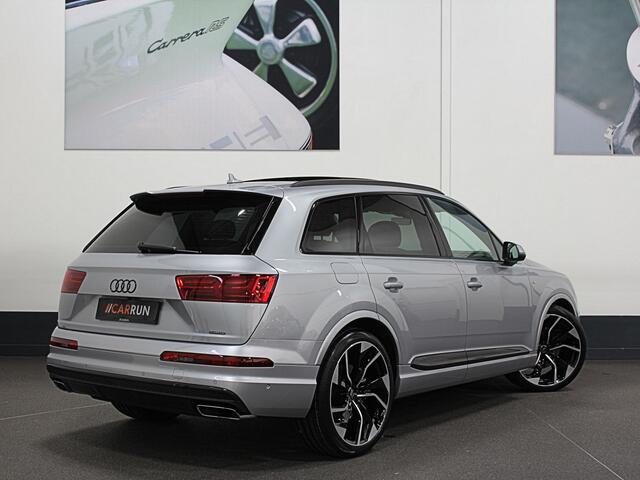 Audi Q7 3.0 V6 Benzine S-Line | 360 Cam. | Luchtvering | Achteras Best. | Nachtzicht | Virtual | Valcona Leder | Bose | TH 3500kg | Headup | Bankverwarming | 4 Zone | Alarm | BTW Auto | 38.800,= ex btw | Incl. beurt en garantie | EU Auto met Historie.