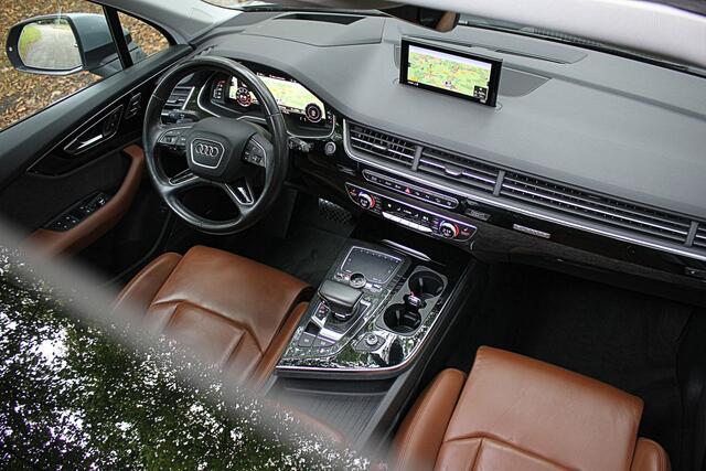 Audi Q7 3.0 V6 Benzine S-Line | 360 Cam. | Luchtvering | Achteras Best. | Nachtzicht | Virtual | Valcona Leder | Bose | TH 3500kg | Headup | Bankverwarming | 4 Zone | Alarm | BTW Auto | 38.800,= ex btw | Incl. beurt en garantie | EU Auto met Historie.