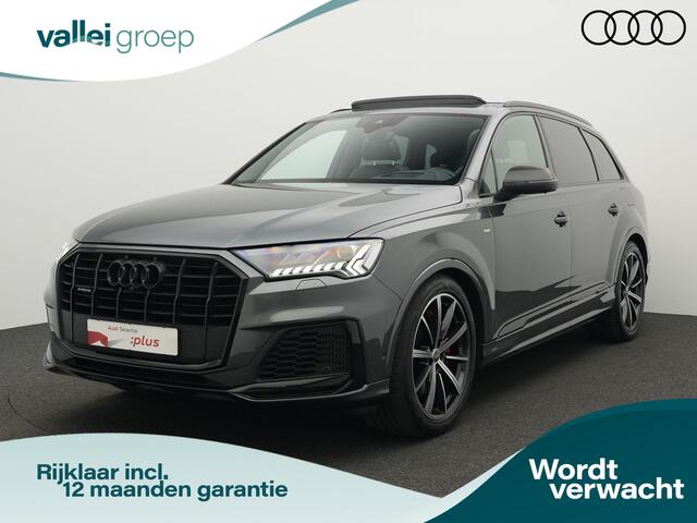Audi Q7 55 TFSI e 381 pk Tiptronic quattro Pro Line S | Panoramadak | Trekhaak | Head-Up Display | Rondomzicht camera | Carbon spiegelkappen | Zwart optiekpakket plus | 21 inch