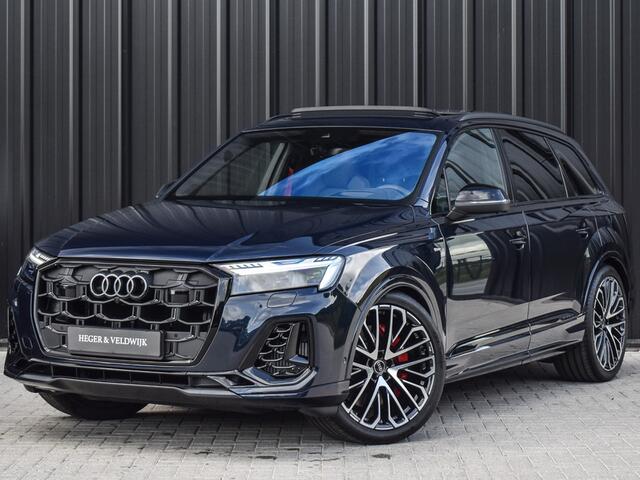 Audi Q7 60 TFSI e QUATTRO COMPETITION | S-SEATS | PANORAMADAK | 5 JR GARANTIE | ADAPTIVE CRUISE | TREKHAAK | HEAD-UP | AMBIANCE INTERIEUR | STOEL MASSAGE + VENTILATIE | CARBON INLEG | 360 CAMERA | 4 WHEEL STEERING | AMBIANCE PACK | SOFT-CLOSE | AKOESTISCH GLAS |