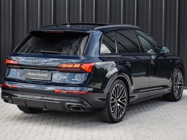 Audi Q7 60 TFSI e QUATTRO COMPETITION | S-SEATS | PANORAMADAK | 5 JR GARANTIE | ADAPTIVE CRUISE | TREKHAAK | HEAD-UP | AMBIANCE INTERIEUR | STOEL MASSAGE + VENTILATIE | CARBON INLEG | 360 CAMERA | 4 WHEEL STEERING | AMBIANCE PACK | SOFT-CLOSE | AKOESTISCH GLAS |