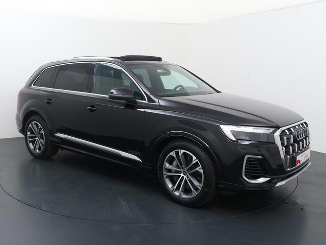 Audi Q7 Pro Line Advanced 55 TFSI e 394 PK | Bang & Olufsen 3D-sound | Stoelverkoeling | Trekhaak | Stuurwielverwarming | Panoramadak | Sfeerverlichting | Led-Verlichting | Luchtvering | Memory Seats | Leder |