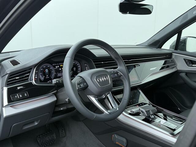 Audi Q7 Pro Line Advanced 55 TFSI e 394 PK | Bang & Olufsen 3D-sound | Stoelverkoeling | Trekhaak | Stuurwielverwarming | Panoramadak | Sfeerverlichting | Led-Verlichting | Luchtvering | Memory Seats | Leder |