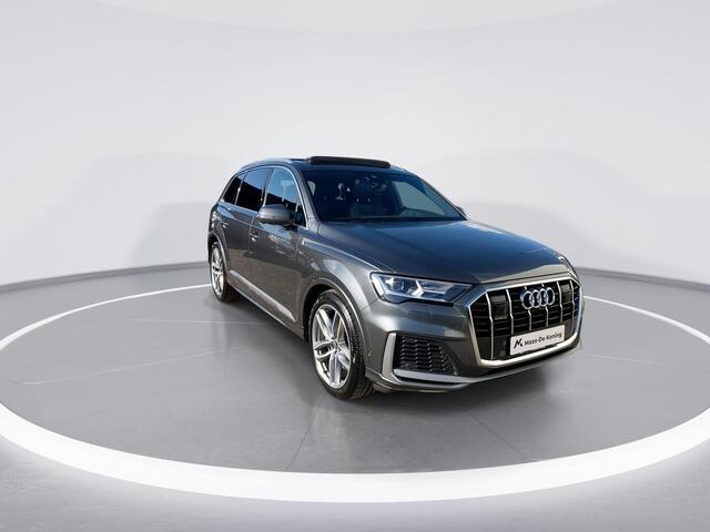 Audi Q7 55 TFSIe 280kW/381PK quattro S Line · Panoramadak · Trekhaak · Luchtvering · 360gr camera · Dodehoeksensor · 21'' · Servosluiting · Adaptive Cruise Control ·