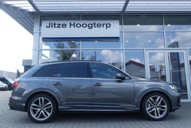 Audi Q7 55 TFSI e quattro Pro Line S ELEKT. TREKHAAK (3.500KG), LUCHTVERING, PANO, WINTER PACK, ADAPT. CRUISE, CLIMA, NAVI, CAMERA, PDC V&A, APPLE CARPLAY/ANDROID AUTO, BLIS, KEYLESS, B&O, ELEKT. ACHTERKLEP, ELEKT. STOELEN, 64.341KM