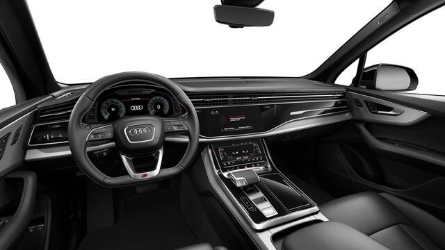 Audi Q7 55 TFSI e quattro Pro Line Advanced Panoramadak - Head up - Parkeerassistent - Servosluiting - Comfort interieurvoorverwarming - Hemel in stof zwart - Achterbank plus - Elektrisch verstelbare stoelen -