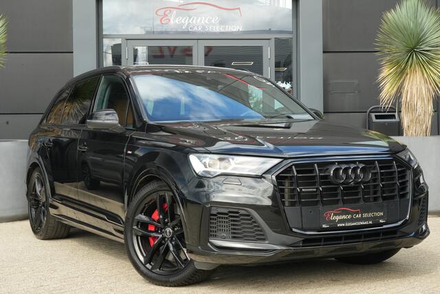 Audi Q7 60 TFSI e Quattro Pro Line S Competition | 489 PK | PHEV | Audi Exclusive | Pano | 360° Camera | Trekhaak Audi Q7 60 TFSI e quattro Pro Line S Competition 489 PK Plug-in Hybrid met 3.0 V6 benzinemotor en 8-traps automatische transmissie, voorzien van een zeer luxe Audi Exclusive interieur, panora