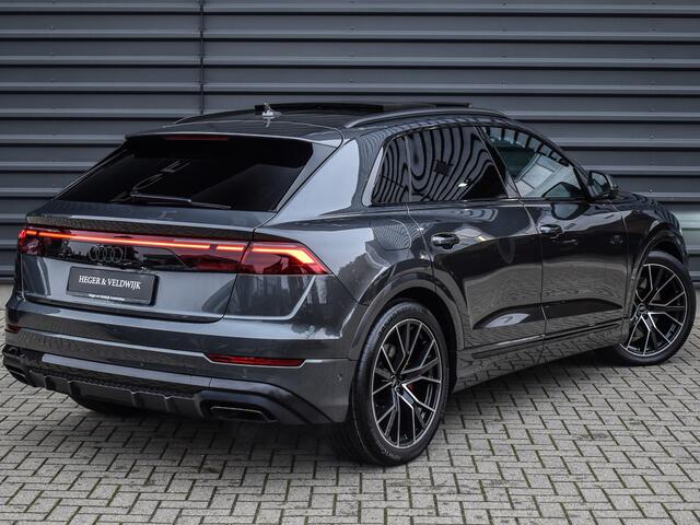 Audi Q8 55TFSI e QUATTRO PRO LINE S COMPETITION | S-SEATS | PANORAMADAK | 4 WIEL BESTURING | B&O SOUND | HEAD-UP | LUCHTVERING | DAB+ | SOFT-CLOSE | KEYLESS GO | ADAPTIVE CRUISE | 360 CAMERA | AMBIANCE INTERIEUR | TREKHAAK | BLACK-OPTIC
