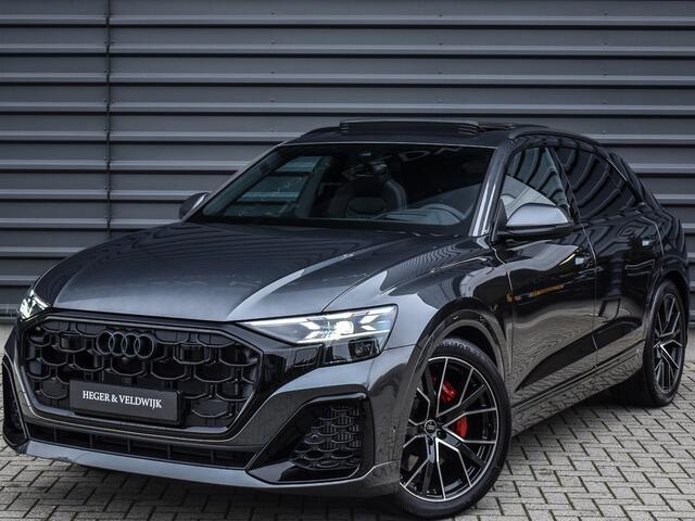 Audi Q8 55TFSI e QUATTRO PRO LINE S COMPETITION | S-SEATS | PANORAMADAK | 4 WIEL BESTURING | B&O SOUND | HEAD-UP | LUCHTVERING | DAB+ | SOFT-CLOSE | KEYLESS GO | ADAPTIVE CRUISE | 360 CAMERA | AMBIANCE INTERIEUR | TREKHAAK | BLACK-OPTIC
