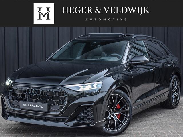 Audi Q8 55TFSI e QUATTRO PRO LINE S COMPETITION | S-SEATS | PANORAMADAK | 4 WIEL BESTURING | B&O SOUND | HEAD-UP | LUCHTVERING | DAB+ | SOFT-CLOSE | KEYLESS GO | ADAPTIVE CRUISE | 360 CAMERA | AMBIANCE INTERIEUR | TREKHAAK | BLACK-OPTIC