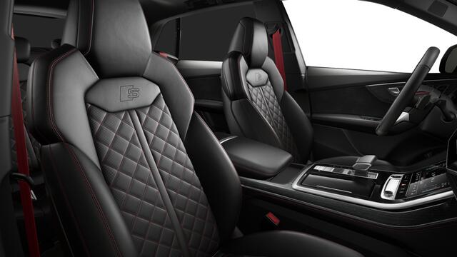 Audi Q8 55 TFSI e 394 Tiptronic Pro Line S Automaat | Vierwielbesturing | Privacy glas (donker getint) | Optiekpakket zwart plus | Parkeerhulp voor en achter | Bang & Olufsen Premium 3D | Verwarmbare voorstoelen | Automatisch dimmende binnenspiegel | Matrix-ledko